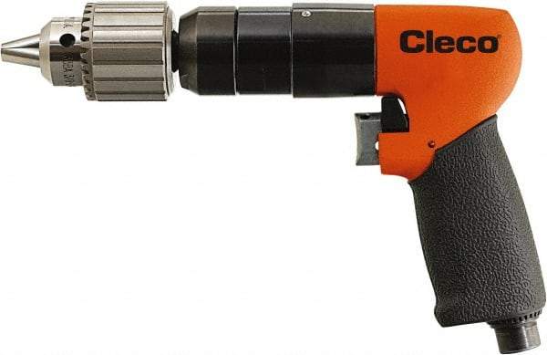 Cleco - 1/2" Keyed Chuck - Pistol Grip Handle, 1,200 RPM, 0.2 LPS, 25 CFM, 1.2 hp, 90 psi - Strong Tooling