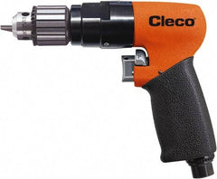 Cleco - 3/8" Reversible Keyed Chuck - Pistol Grip Handle, 1,800 RPM, 0.16 LPS, 20 CFM, 1 hp, 90 psi - Strong Tooling