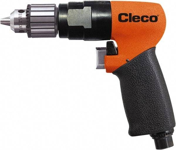 Cleco - 3/8" Keyed Chuck - Pistol Grip Handle, 2,800 RPM, 0.2 LPS, 25 CFM, 1 hp, 90 psi - Strong Tooling