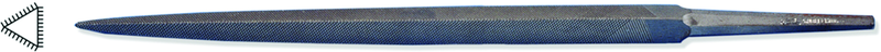 6" Three-Square Slim File, Cut 2 - Strong Tooling