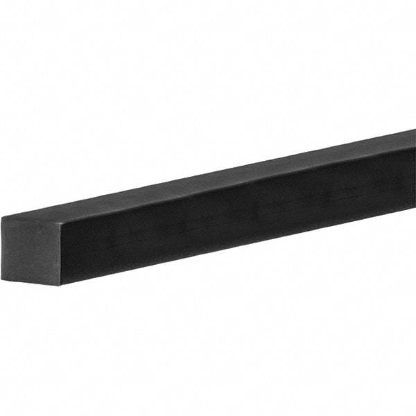 Value Collection - 5' Long, Standard Square Viton Cord - 1/2" Diam, Black - Strong Tooling