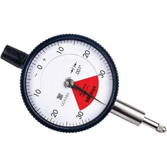 Mitutoyo - 0.06" Range, 30-0-30 Dial Reading, 0.001" Graduation Dial Drop Indicator - 2.24" Dial, 0.079" Range per Revolution, 0.001" Accuracy - Strong Tooling