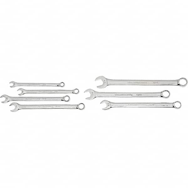 GearWrench - 7 Piece, 3/8" to 3/4", 12 Point Ratcheting Combination Wrench Set - Inch Measurement Standard, Chrome Finish, Comes in Nylon Roll - Strong Tooling