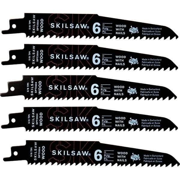 Skilsaw - 9" Long x 1" Thick, Bi-Metal Reciprocating Saw Blade - Straight Profile, 8 to 10 TPI, Toothed Edge, Universal Shank - Strong Tooling