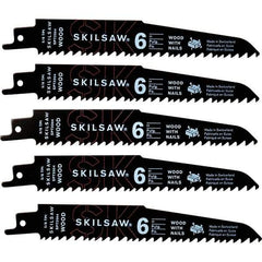 Skilsaw - 9" Long x 1" Thick, Bi-Metal Reciprocating Saw Blade - Straight Profile, 5 to 8 TPI, Toothed Edge, Universal Shank - Strong Tooling