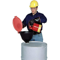 UltraTech - 11" High x 13" Diam, Polyethylene, Burp Free Funnel - 5 Gal Drum/Pail Capacity - Strong Tooling