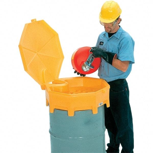 UltraTech - 11" High x 29" Diam, Polyethylene, Funnel with Cover - 5 Gal Drum/Pail Capacity - Strong Tooling