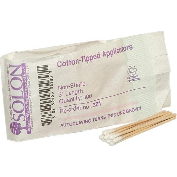 PRO-SAFE - First Aid Applicators Product Type: Cotton Tip Applicator/Single-Ended Length (Inch): 3 - Strong Tooling