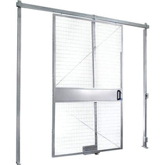 Folding Guard - 8' Wide x 8' High, Sliding Door for Temporary Structures - Welded Wire - Strong Tooling