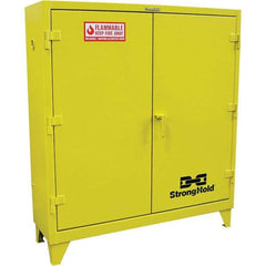 Strong Hold - Safety Cabinets   Hazardous Chemical Type: Flammable and Combustible Liquids    Color: Safety Yellow - Strong Tooling