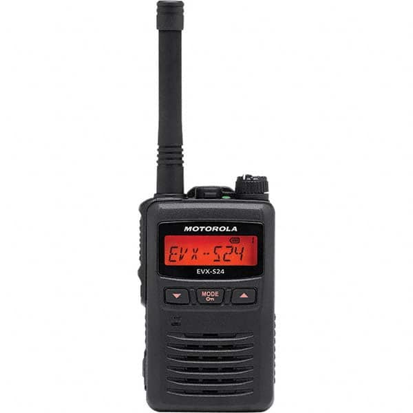 Handheld Radio: Analog & Digital, UHF, 256 Channel Professional, LCD Display, 3 W, Black