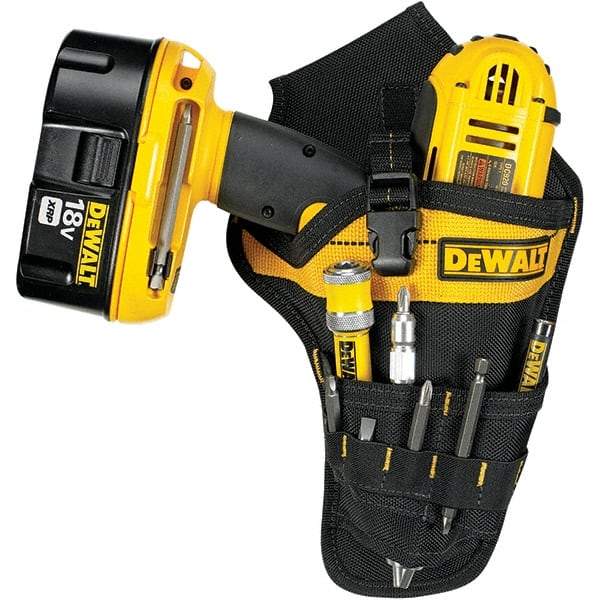 CLC - Drill/Impact Driver Holster with 9 Pockets - Ballistic Polyester, Black/Yellow - Strong Tooling