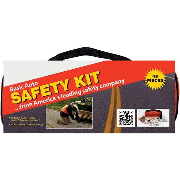 PRO-SAFE - Highway Safety Kits Type: Emergency Roadside Kit Number of Pieces: 49 - Strong Tooling