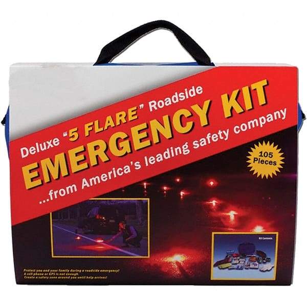 PRO-SAFE - Highway Safety Kits Type: Emergency Roadside Kit Number of Pieces: 105 - Strong Tooling