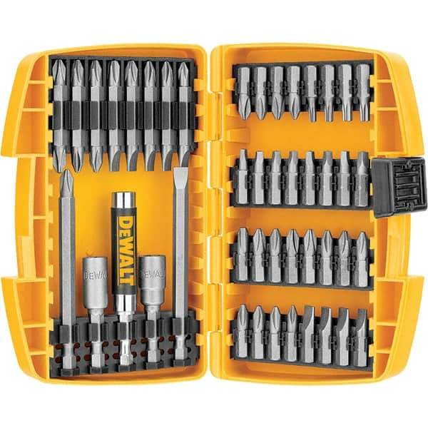 DeWALT - 45 Piece, Screwdriver Bit Set - SQ1, SQ2, SQ3, 1/4" Drive - Strong Tooling