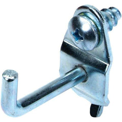 NMC - 1-1/8" Long Pegboard Hook - 1-1/8" Projection, 90° Bend, Steel - Strong Tooling