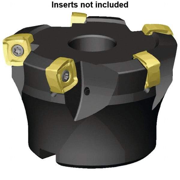 Kennametal - 5 Inserts, 2" Cutter Diam, 0.098" Max Depth of Cut, Indexable High-Feed Face Mill - 3/4" Arbor Hole Diam, 40mm High, 7793VXO12 Toolholder, XO..1205.. Inserts, Series 7793 - Strong Tooling