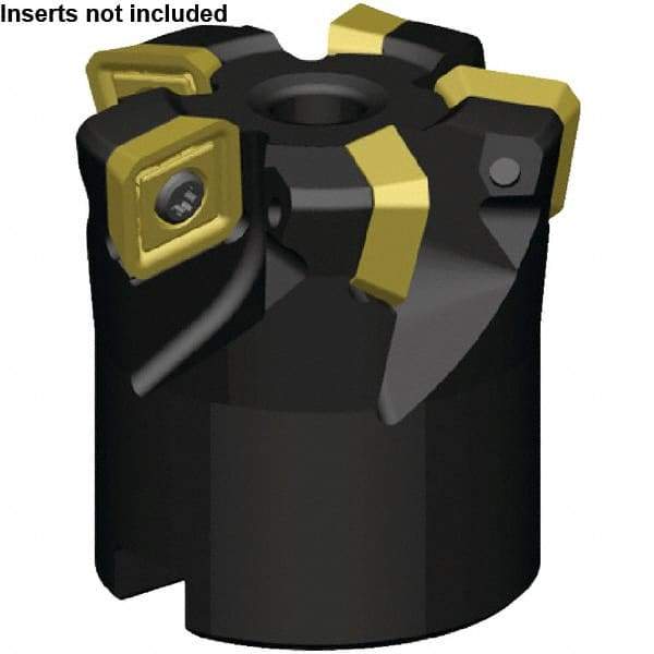 Kennametal - 5 Inserts, 28.82mm Cutter Diam, 0.065" Max Depth of Cut, Indexable High-Feed Face Mill - 3/4" Arbor Hole Diam, 1-3/4" High, KSSM Toolholder, SE.X443AE.N7... Inserts, Series KSSM - Strong Tooling