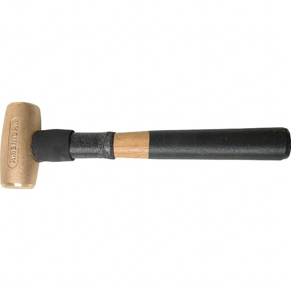 American Hammer - 3 Lb Nonsparking Brass Hammer - Exact Industrial Supply