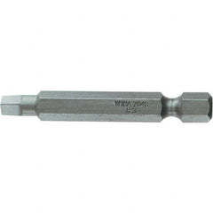 Wiha - #1" Square Size Power Bit - 1/4" Drive, 2" OAL - Strong Tooling