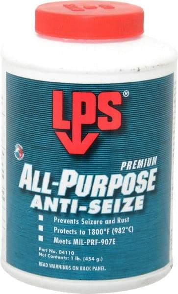 LPS - 1 Lb Can General Purpose Anti-Seize Lubricant - Molybdenum Disulfide, -65 to 1,800°F, Blue/Gray, Water Resistant - Strong Tooling