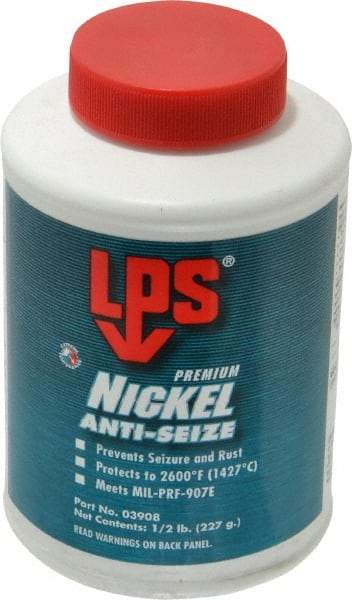 LPS - 0.5 Lb Can Extreme Temperature Anti-Seize Lubricant - Nickel, -65 to 2,600°F, Silver Gray, Water Resistant - Strong Tooling