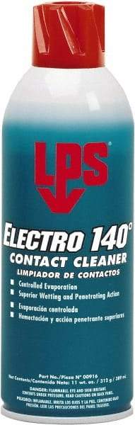 LPS - 11 Ounce Bottle Contact Cleaner - 144°F Flash Point, 15.14 kV Dielectric Strength, Flammable, Plastic Safe - Strong Tooling