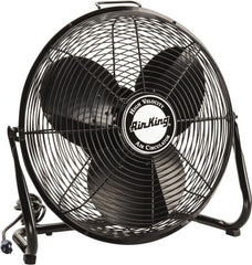 Air King - 18" Blade, 1/6 hp, 1,925, 2,575 & 3,400 CFM, Low Floor Stand Industrial Circulation Fan - Floor Stand, 110 Volts, 0.95/1.65 Amps, 3 Speed - Strong Tooling