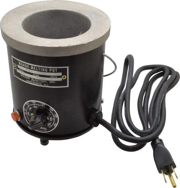 WAAGE - 1 Pint, 3" Deep, 150 to 450°F, Dip Coat Pot - 3-1/2" ID, 115 Volts, 400 Watts - Strong Tooling