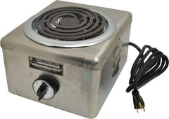 WAAGE - 10" Long x 8 Wide x 7" High, 115 Volt Hot Plate - 1 Burner, 1500 Watt, 13 Amps - Strong Tooling