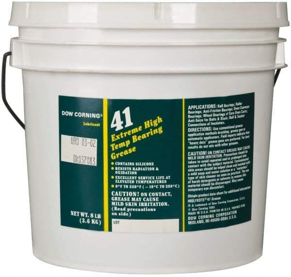 Dow Corning - 8 Lb Can Lithium High Temperature Grease - Black, High Temperature, 550°F Max Temp, NLGIG 2, - Strong Tooling