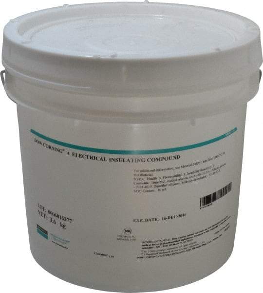 Dow Corning - 8 Lb. Pail Electrical Insulating Compound - 212°F Flash Point, 450 V/mil Dielectric Strength, Flammable, Plastic Safe - Strong Tooling