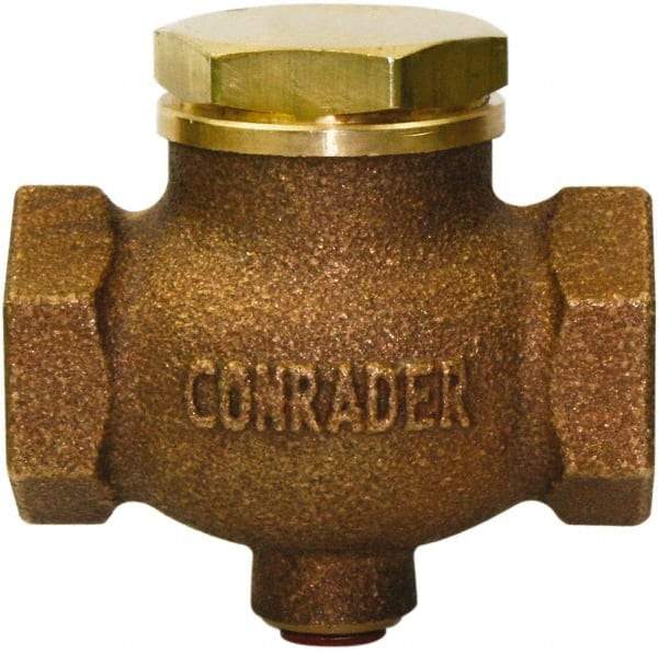 Conrader - 1-1/4" Bronze Check Valve - Inline, FNPT x FNPT - Strong Tooling