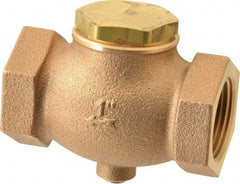 Conrader - 1" Bronze Check Valve - Inline, FNPT x FNPT - Strong Tooling