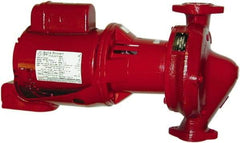 Bell & Gossett - .25 hp, 1 Phase, Cast Iron Housing, Cast Bronze Impeller, Inline Circulator Pump - 115/230V Volt, 60 Hz Hz, Flanges Included, 175 Max psi, Open Drip Proof Motor - Strong Tooling