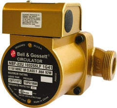 Bell & Gossett - 0.05 hp, 1 Phase, Bronze Housing, Noryl Impeller, Inline Circulator Pump - 115/230V Volt, 60 Hz Hz, 125 Max psi, 120V Motor - Strong Tooling