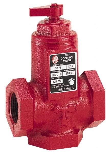 Bell & Gossett - 1" Pipe, Cast Iron Manually Operated Plumbing Valve - Buna Seal, FNPT - Strong Tooling