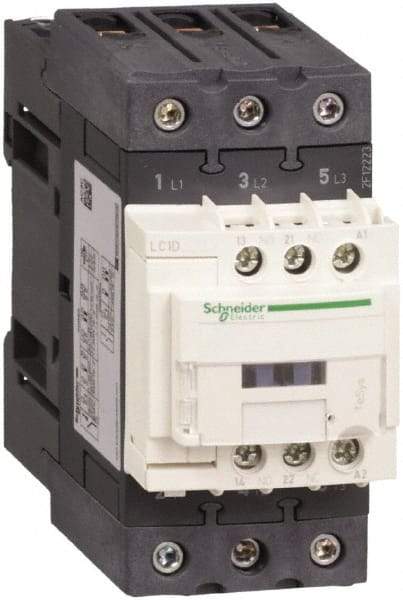 Schneider Electric - 3 Pole, 200 Coil VAC at 50/60 Hz, 50 Amp at 440 VAC, Nonreversible IEC Contactor - Bureau Veritas, CCC, CSA, CSA C22.2 No. 14, DNV, EN/IEC 60947-4-1, EN/IEC 60947-5-1, GL, GOST, LROS, RINA, RoHS Compliant, UL 508, UL Listed - Strong Tooling