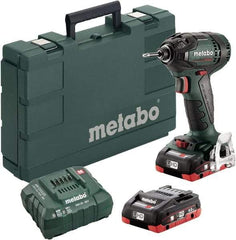 Metabo - 18 Volt, 1/4" Drive, 1,770 Ft/Lb Torque, Cordless Impact Driver - Pistol Grip Handle, 2900 RPM, 2 Batteries Included - Strong Tooling