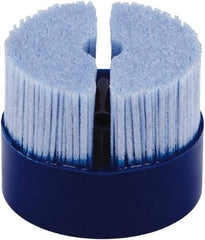 Tanis - 2" 120 Grit Ceramic Crimped Disc Brush - Drive Arbor Connector, 1-1/4" Trim Length, 3/8" Arbor Hole - Strong Tooling