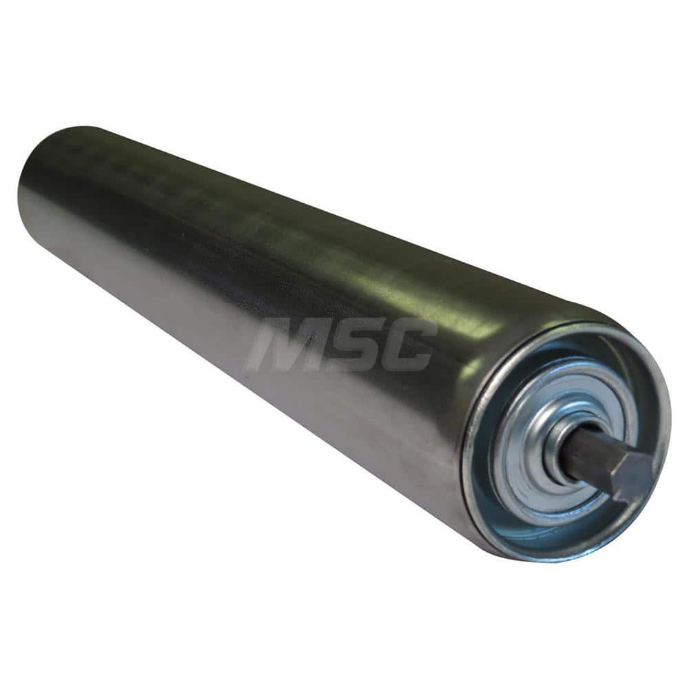 Roller Skids; Roller Material: Galvanized Steel; Load Capacity: 496; Color: Chrome; Finish: Natural; Compatible Surface Type: Smooth; Roller Length: 16.0000 in; Roller Width: 2.5000; Roller Height: 2.5 in; Roller Diameter: 2.5000; Overall Height: 2.5 in;