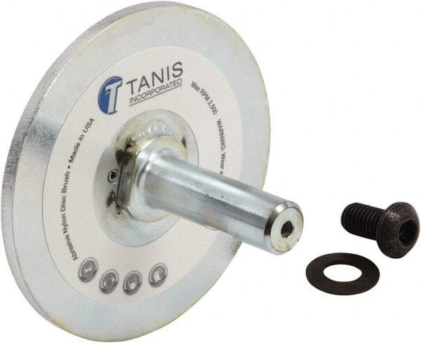 Tanis - 1/4" Arbor Hole to 3/4" Shank Diam Drive Arbor - For 8" Tanis Disc Brushes, Flow Through Spindle - Strong Tooling