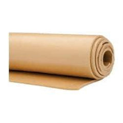 Made in USA - 36" Wide, Natural Gum Rubber Foam Sheet - 35 to 45 Durometer, Tan, -20 to 140°F, 3,000 psi Tensile Strength, Cut-to-Length - Strong Tooling