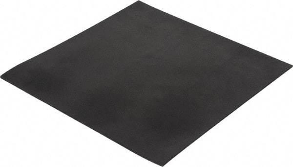 Made in USA - 12" Long, 12" Wide, Neoprene Rubber Foam Sheet - 45 to 55 Durometer, Black, -20 to 220°F, 800 psi Tensile Strength, Stock Length - Strong Tooling