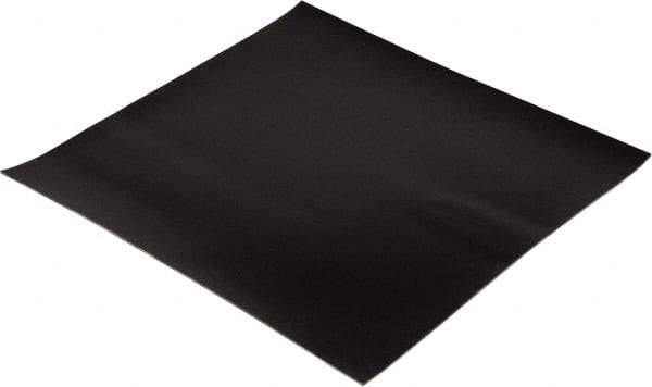 Made in USA - 12" Long, 12" Wide, Polyester-Reinforced Neoprene Rubber Foam Sheet - 65 to 75 Durometer, Black, -20 to 180°F, 1,000 psi Tensile Strength, Stock Length - Strong Tooling