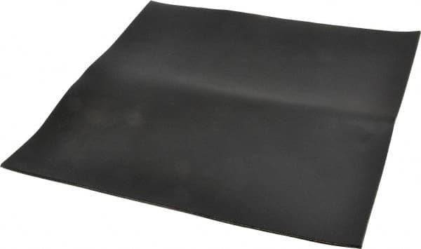 Made in USA - 12" Long, 12" Wide, Nylon-Reinforced Neoprene Rubber Foam Sheet - 65 to 75 Durometer, Black, -40 to 220°F, 1,100 psi Tensile Strength, Stock Length - Strong Tooling