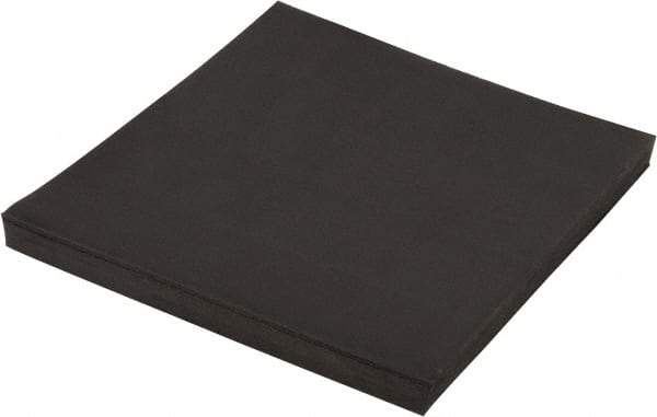 Made in USA - 12" Long, 12" Wide, Neoprene Spring Blend Rubber Foam Sheet - 65 to 75 Durometer, Black, -20 to 170°F, 1,000 psi Tensile Strength, Stock Length - Strong Tooling