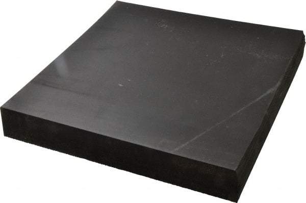 Made in USA - 12" Long, 12" Wide, Neoprene Spring Blend Rubber Foam Sheet - 65 to 75 Durometer, Black, -20 to 170°F, 1,000 psi Tensile Strength, Stock Length - Strong Tooling