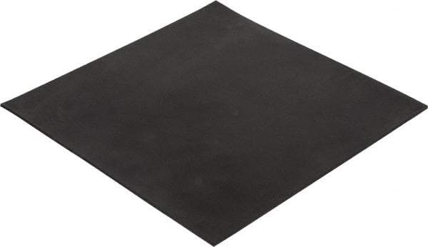 Made in USA - 12" Long, 12" Wide, EPDM Rubber Foam Sheet - 50 to 60 Durometer, Black, -40 to 240°F, 1,000 psi Tensile Strength, Stock Length - Strong Tooling