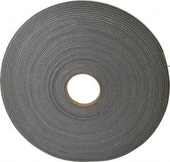 Made in USA - 3/16" Thick x 1/2" Wide x 100' Long Gray Open Cell Polyurethane Foam Rubber Roll - Stock Length, Adhesive Back, 1.8 to 2.2 Lb/Cu Ft Density, -20°F to 160°F - Strong Tooling